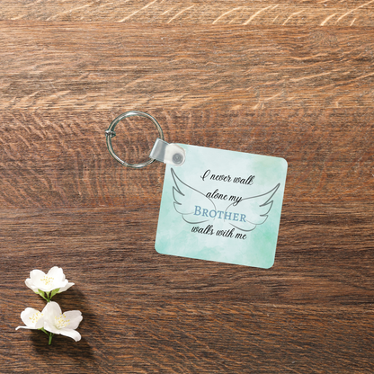Never Walk Alone Memorial Keychain