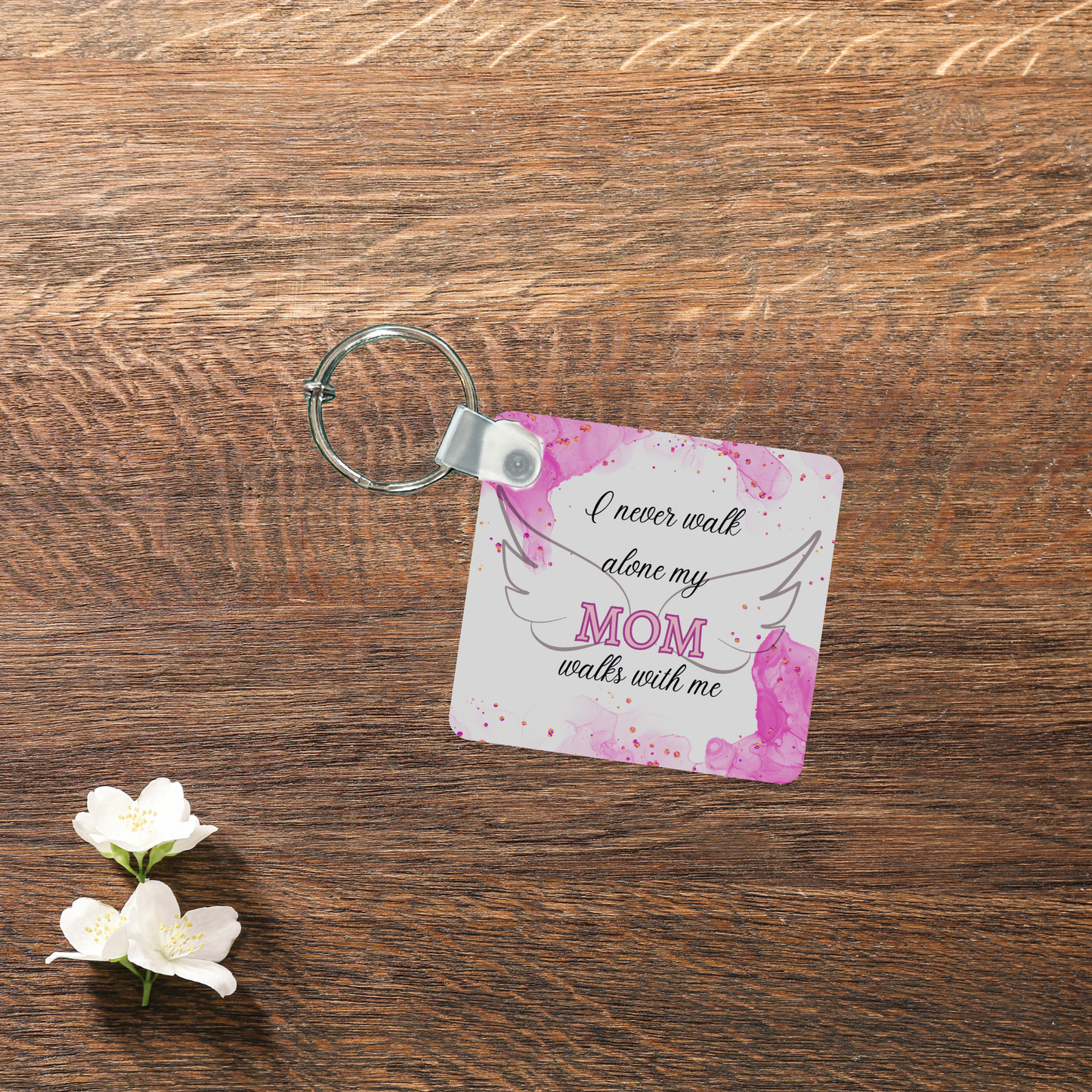 Never Walk Alone Memorial Keychain
