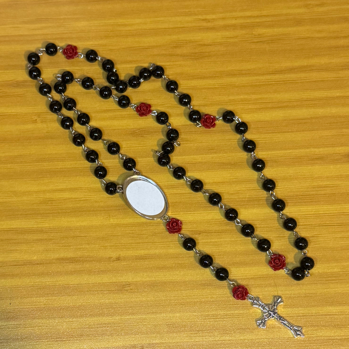 Rose Rosary Necklace