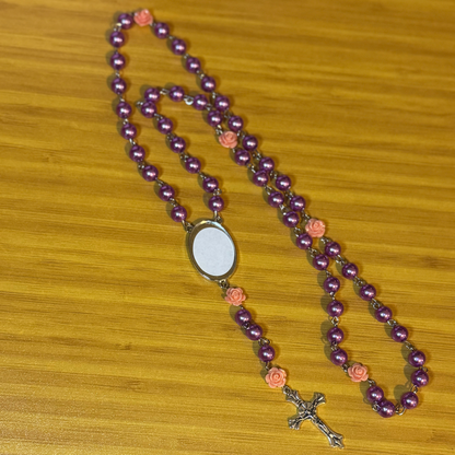 Rose Rosary Necklace