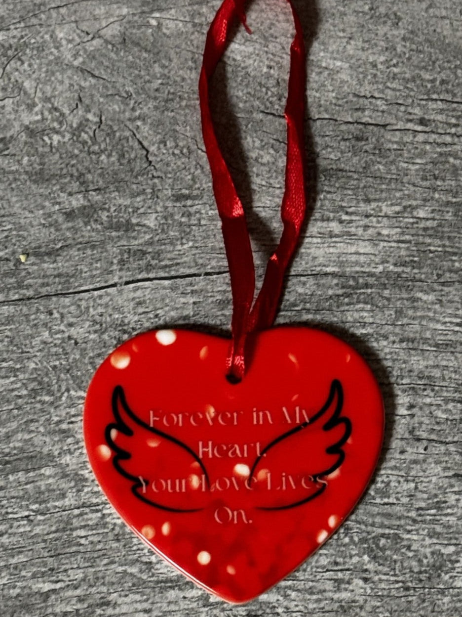 'Forever in My Heart' Valentine Memorial Ornament