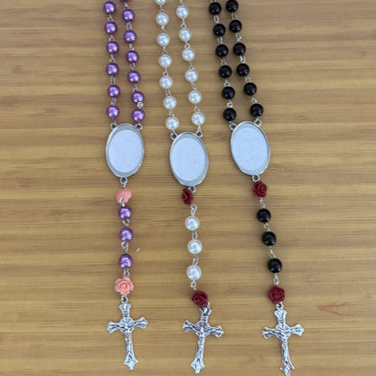 Rose Rosary Necklace