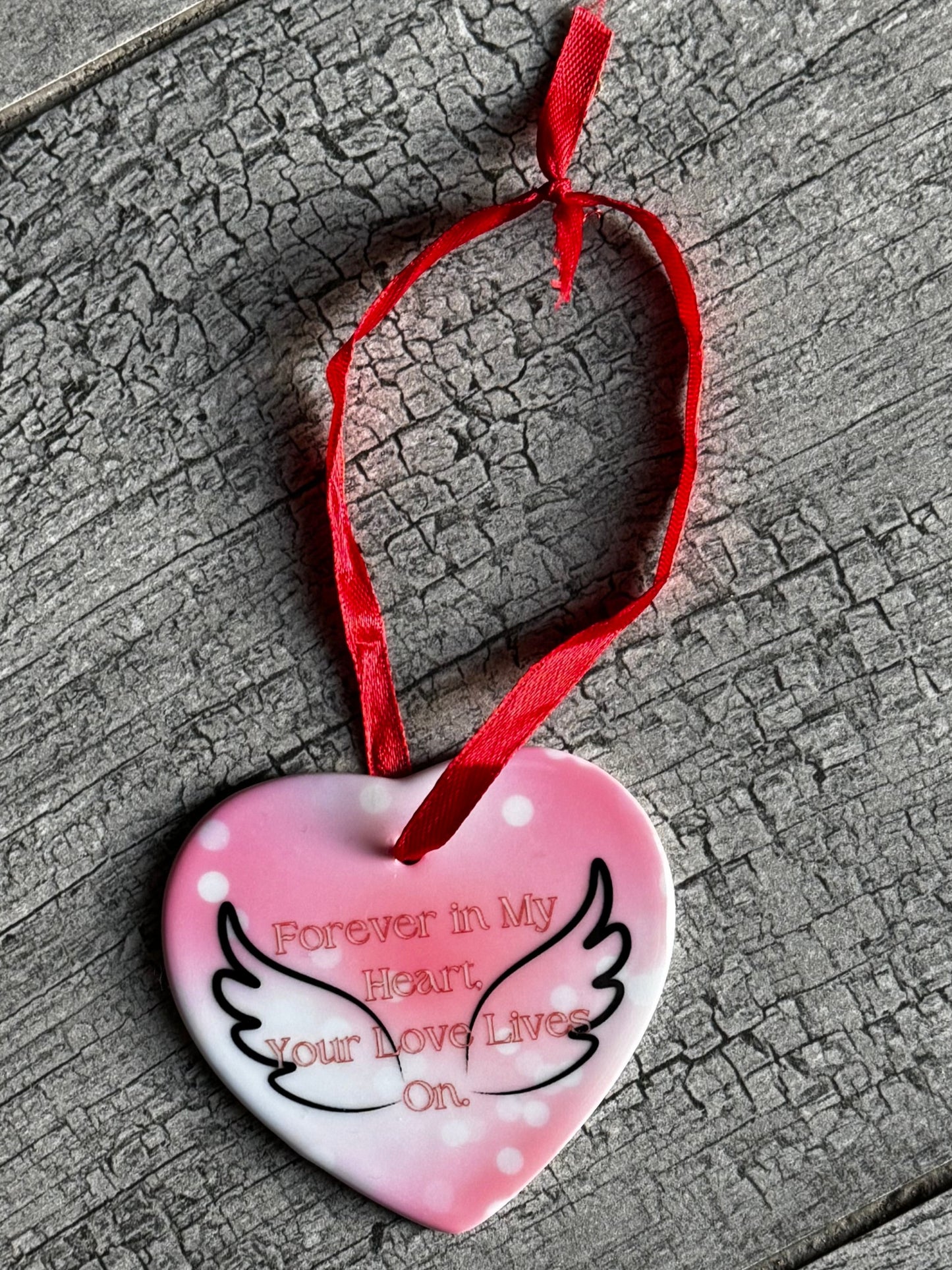 'Forever in My Heart' Valentine Memorial Ornament